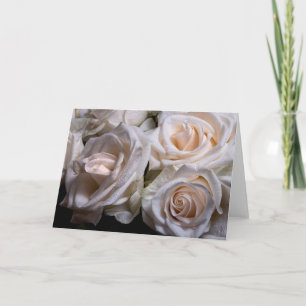Pink Roses with Dew Card