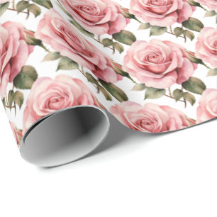 Pink Roses  Wrapping Paper