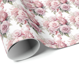 Pink Roses  Wrapping Paper