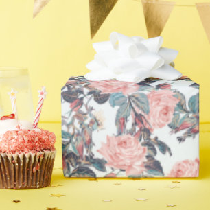 Pink Roses Wrapping Paper