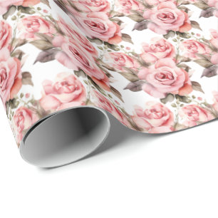 Pink Roses  Wrapping Paper