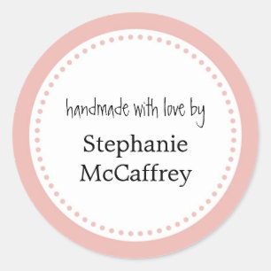 Pink rosette handmade custom label party favour