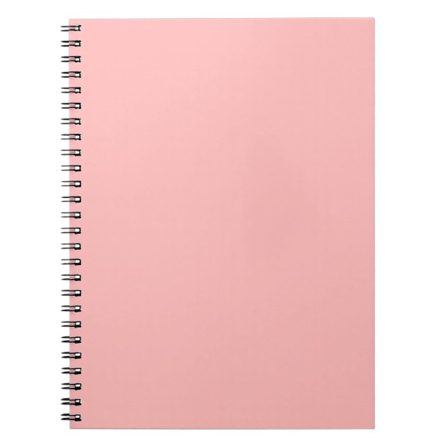 Pink Rosette Solid Colour Pastel Print Notebook (Front)