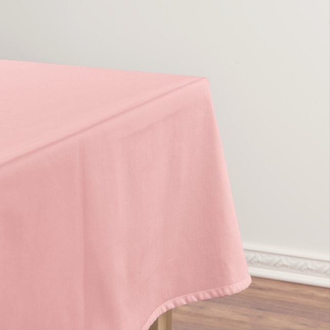 Pink Rosette Solid Colour Pastel Print Tablecloth (In Situ)