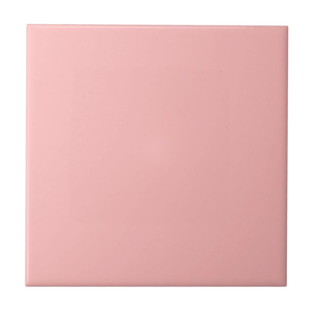 Pink Rosette Solid Colour Pastel Print Tile (Front)