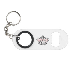 Pink Royal Crown Queen Aesthetic Girly Princess Keychain Bottle Opener