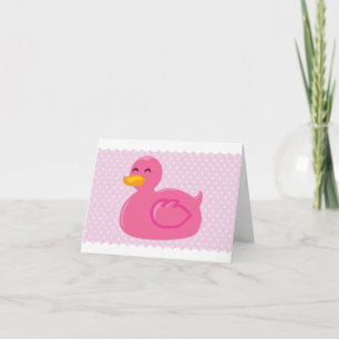 Pink Rubber Ducky Merci Cartes