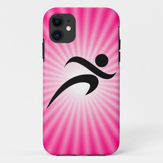 Pink Running Case-Mate iPhone Case (Back)