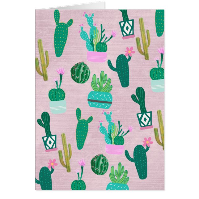 Pink Rustique Sud-Ouest Cactus Plantes (Devant)