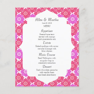 Pink Sacred Lotus Wedding Menu Suite