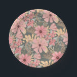 Pink Sage Green Flowers Leave Watercolor Pattern Paper Plate<br><div class="desc">This elegant and feminine pattern is perfect for the stylish and trendy woman. It features hand-painted watercolor coral pink, medium pink, chestnut brown, golden yellow, and forest green flowers and leaves on top of a sage green background. It's country, pretty, cute, unique, artsy, and modern; the perfect complement to your...</div>