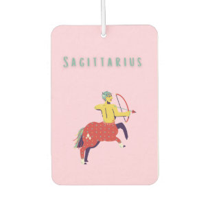 Pink Sagittarius, zodiac, star sign Air Freshener
