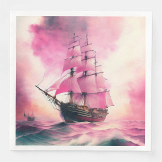 Pink Sails themed  Napkin