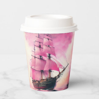 Pink Sails themed  Paper Cups