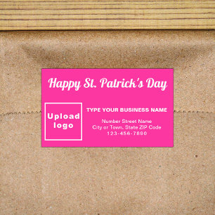 Pink Saint Patrick Business Rectangle Sticker