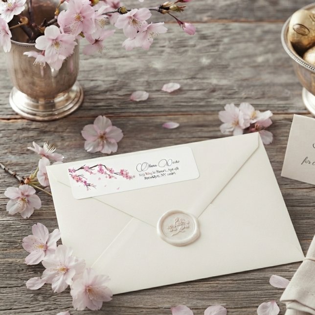 Pink Sakura Cherry Blossom Modern Floral  (Creator Uploaded)