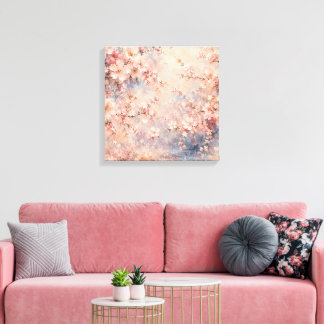 pink sakura Cherry Blossom romantic dreamy  Canvas Print