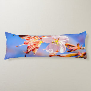 Pink Sakura Flower Blue Sky Body Pillow