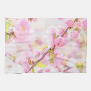 Pink sakura flowers - Japanese cherry blossom Kitchen Towel