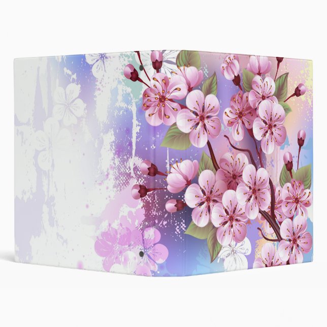 Pink Sakura on Painting Background Binder (Background)