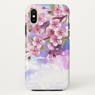 Pink Sakura on Painting Background Case-Mate iPhone Case