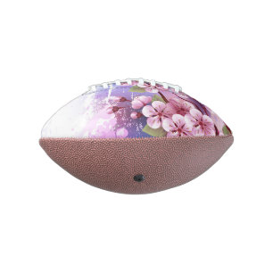 Pink Sakura on Painting Background Football