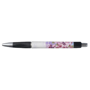Pink Sakura on Painting Background Pen