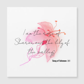 pink salmon blush lily magnet