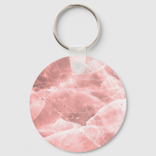 Pink Salt Rock Textures Keychain