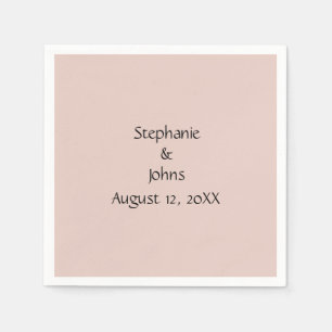 Pink Salt Wedding Plain Custom Couple Name Trendy Napkin