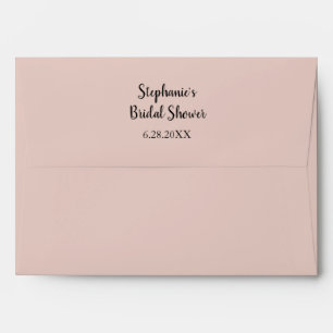Pink Salt Wedding Simple Custom Cute Bridal Shower Envelope