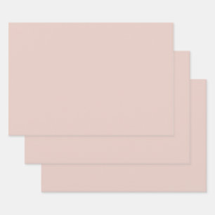 Pink Salt Wedding Simple Plain Custom Bridal Colou Wrapping Paper Sheet