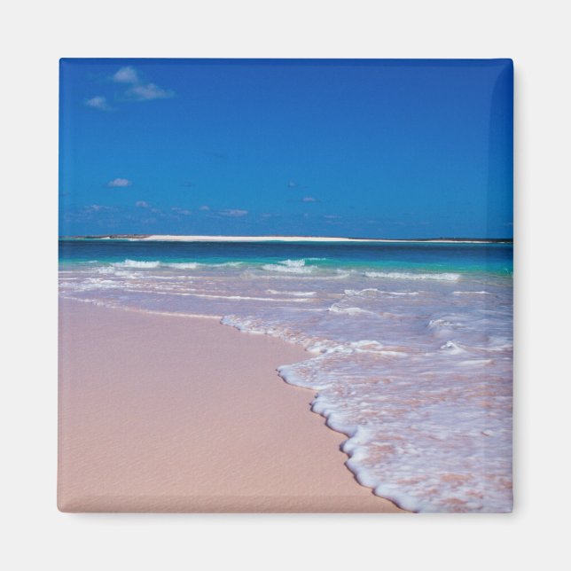 Pink sand beach at Conch Bay, Cat Island, Magnet (Front)