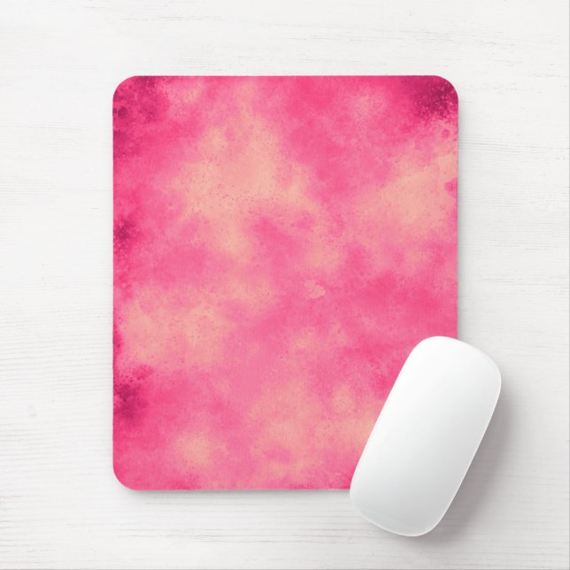 Pink sand cloud effect Mouse Mat (With Mouse)