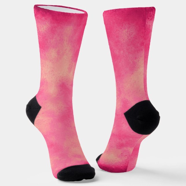 Pink Sand Cloud Effect Sustainable Crew Sock (Angled)