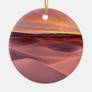 Pink sand dunes, Death Valley, CA Ceramic Ornament
