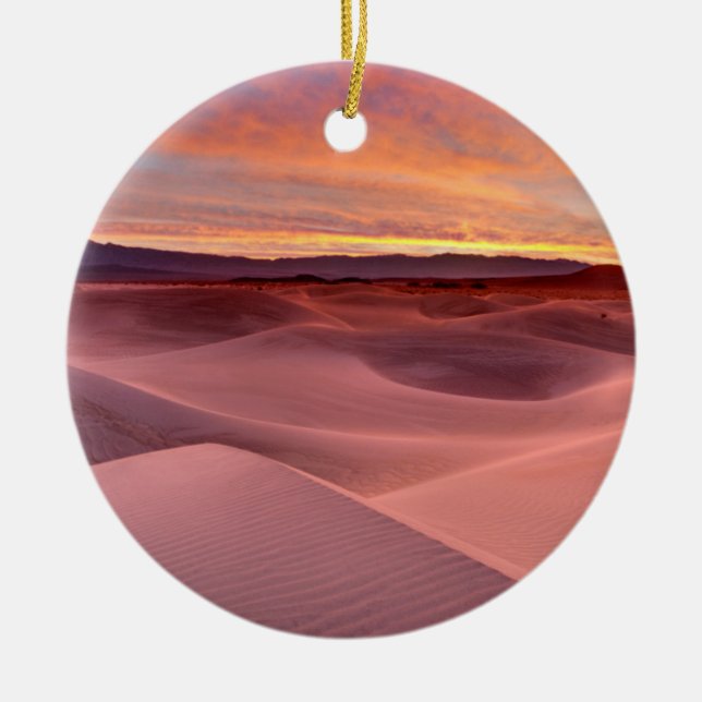 Pink sand dunes, Death Valley, CA Ceramic Ornament (Front)