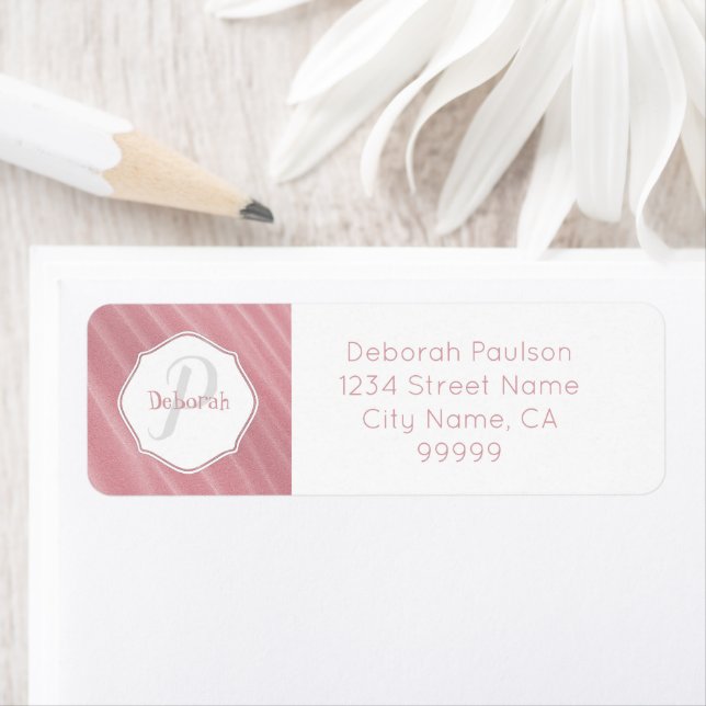 Pink Sand Ripples Personalized Address Label (Insitu)