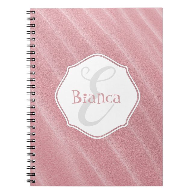 Pink Sand Ripples Personalized Notebook (Front)