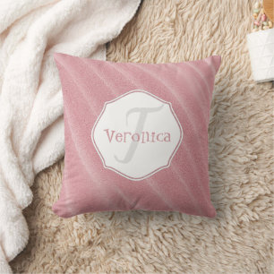 Pink Sand Ripples Personalized Pillow