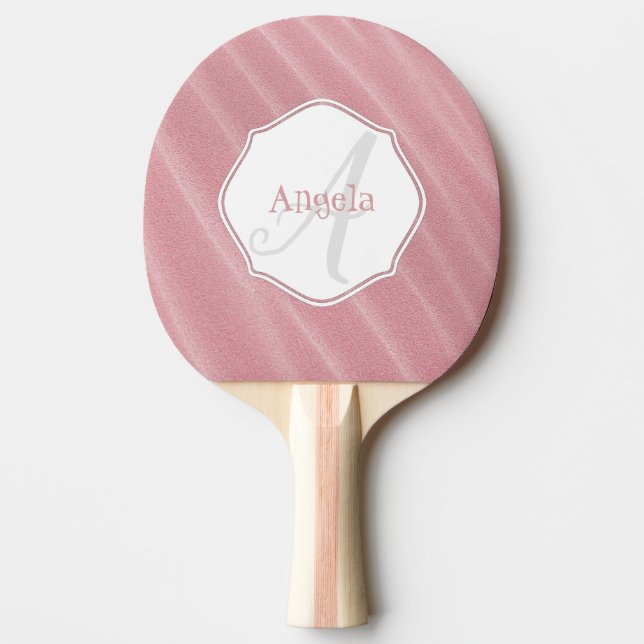 Pink Sand Ripples Personalized Ping Pong Paddle (Front)