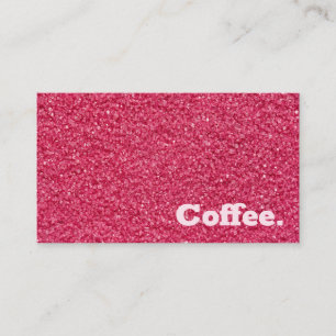 Pink Sand Simple Minimal Coffee Style R Loyalty Card