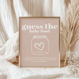Pink Sandstone Typography Baby Guess Baby Food Poster