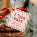 Pink Santa Baby Christmas Baby Shower  Favour Tags<br><div class="desc">Add a festive touch to your Santa Baby baby shower theme with our Personalized Pink Santa Baby Christmas Baby Shower Favour Tags. Perfect for Christmas baby shower celebrations, these charming tags offer a sweet way to thank your guests. Ideal for Christmas themed baby shower ideas, they bring a joyful holiday...</div>