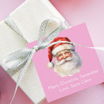 Pink Santa Claus Custom Girls Christmas Party Favour Tags<br><div class="desc">Customize these pretty pink Santa Claus party favour tags with your own personalized text with your little girl's name in white script. This beautiful old fashioned drawing of Santa's red hat and white beard are the perfect holiday tag for your children's presents under the tree on Christmas day.</div>