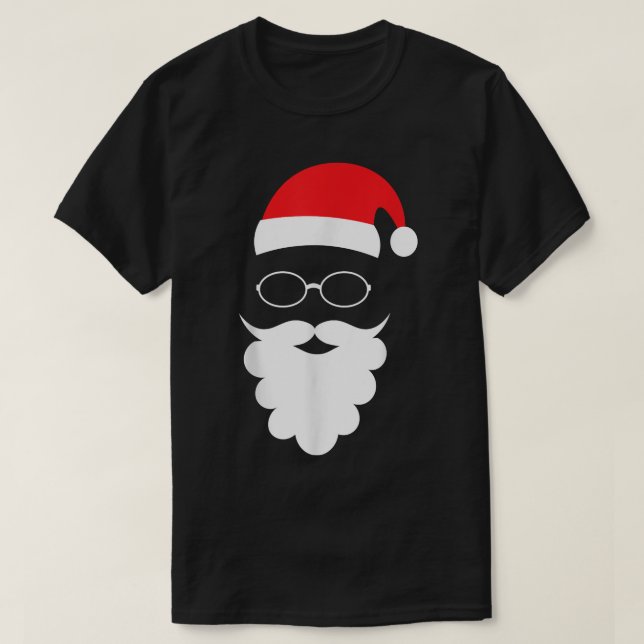 Pink Santa Claus face motif  T-Shirt (Design Front)
