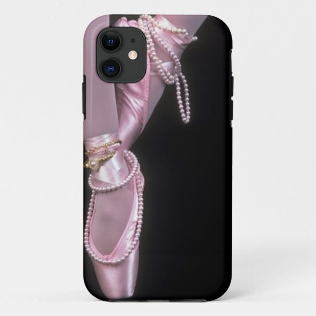 pink satin ballet toe shoes Case-Mate iPhone case (Back)