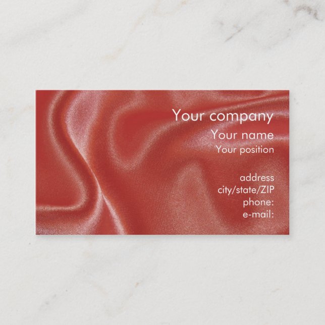 "Pink satin" business card (Front)
