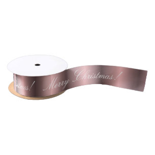 Pink satin merry Christmas Ribbon