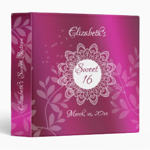 Pink Satin Sparkle and Lace Sweet Sixteen Photo Binder